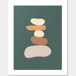 Boho Abstract Stones Posters and Art